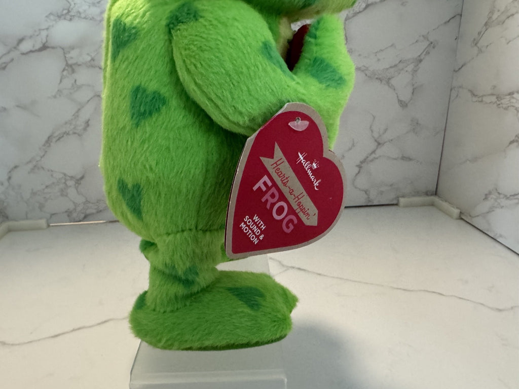 Hallmark Hearts A Hoppin Frog Be Mine Interactive Plush Valentine Hot Hop, Works