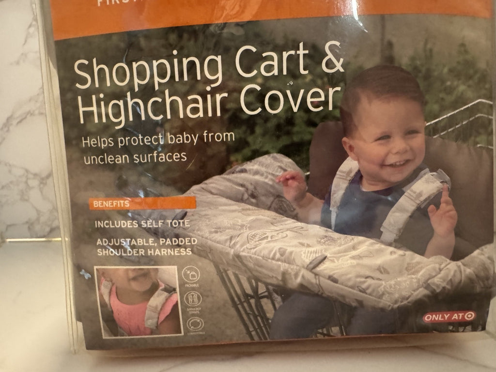 Eddie Bauer Shopping Cart Cover High Chair, Owl Cover Gray Protective Cover, NIB