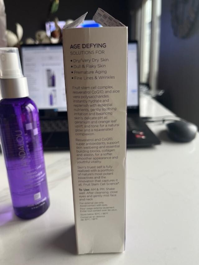 Andalou 99% Natural Age Defying Facial Toning Refresher Spray Blossom &Leaf 6oz