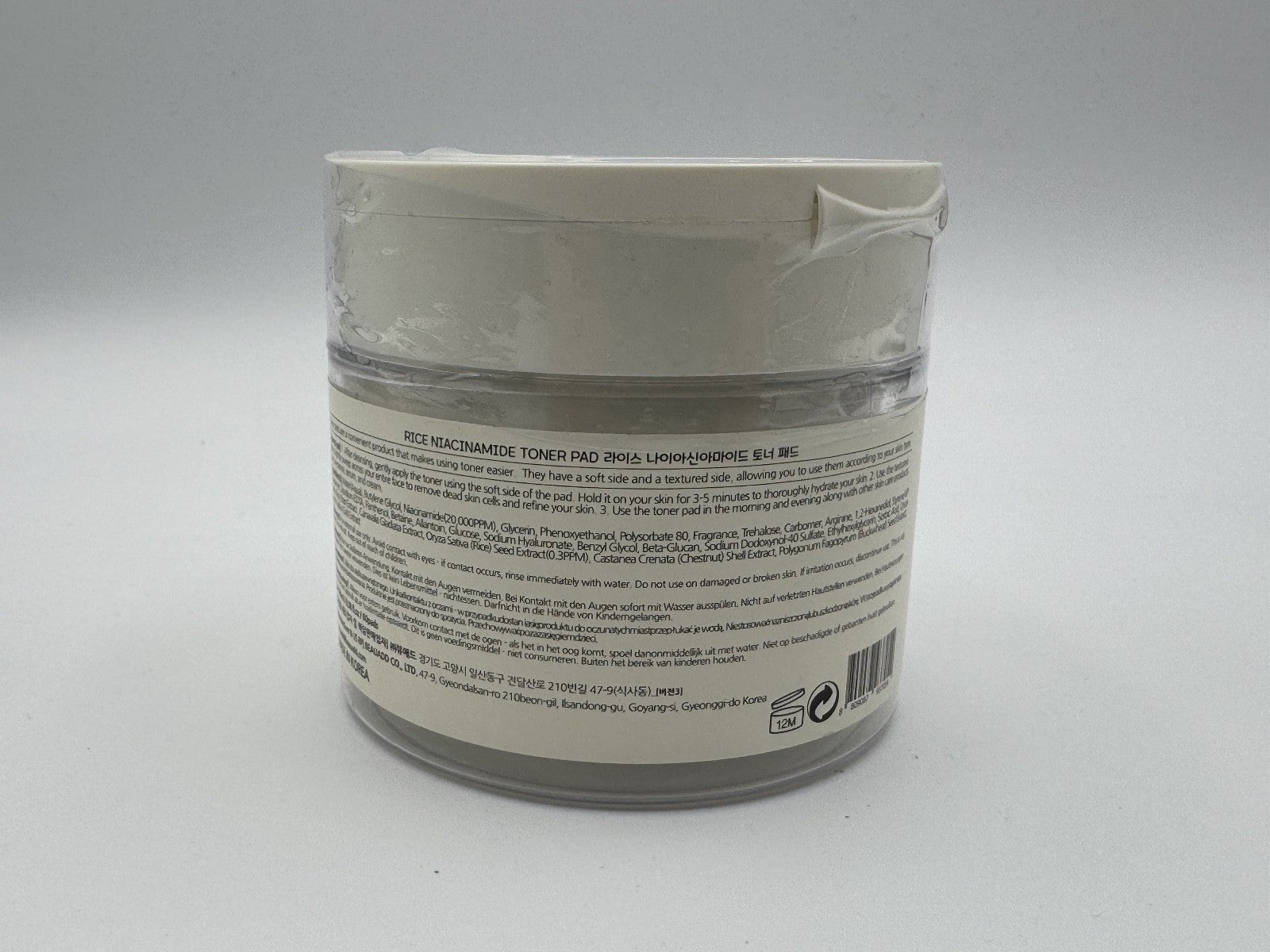 BonnyHill Rice Niacinamide Illuminating & Hydrating Toner Pad, 60pads NEW SEALED