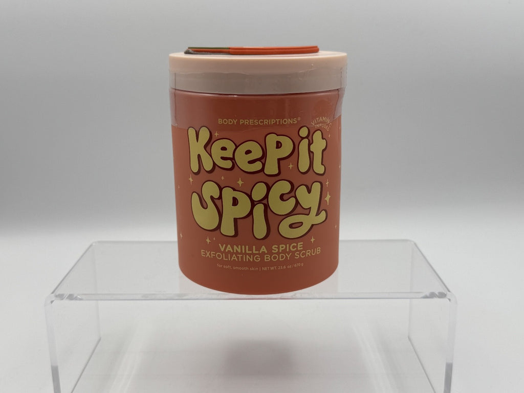 Body Prescriptions Keep It Spicy Exfoliating Vanilla Body Scrub, NEW 23.6oz