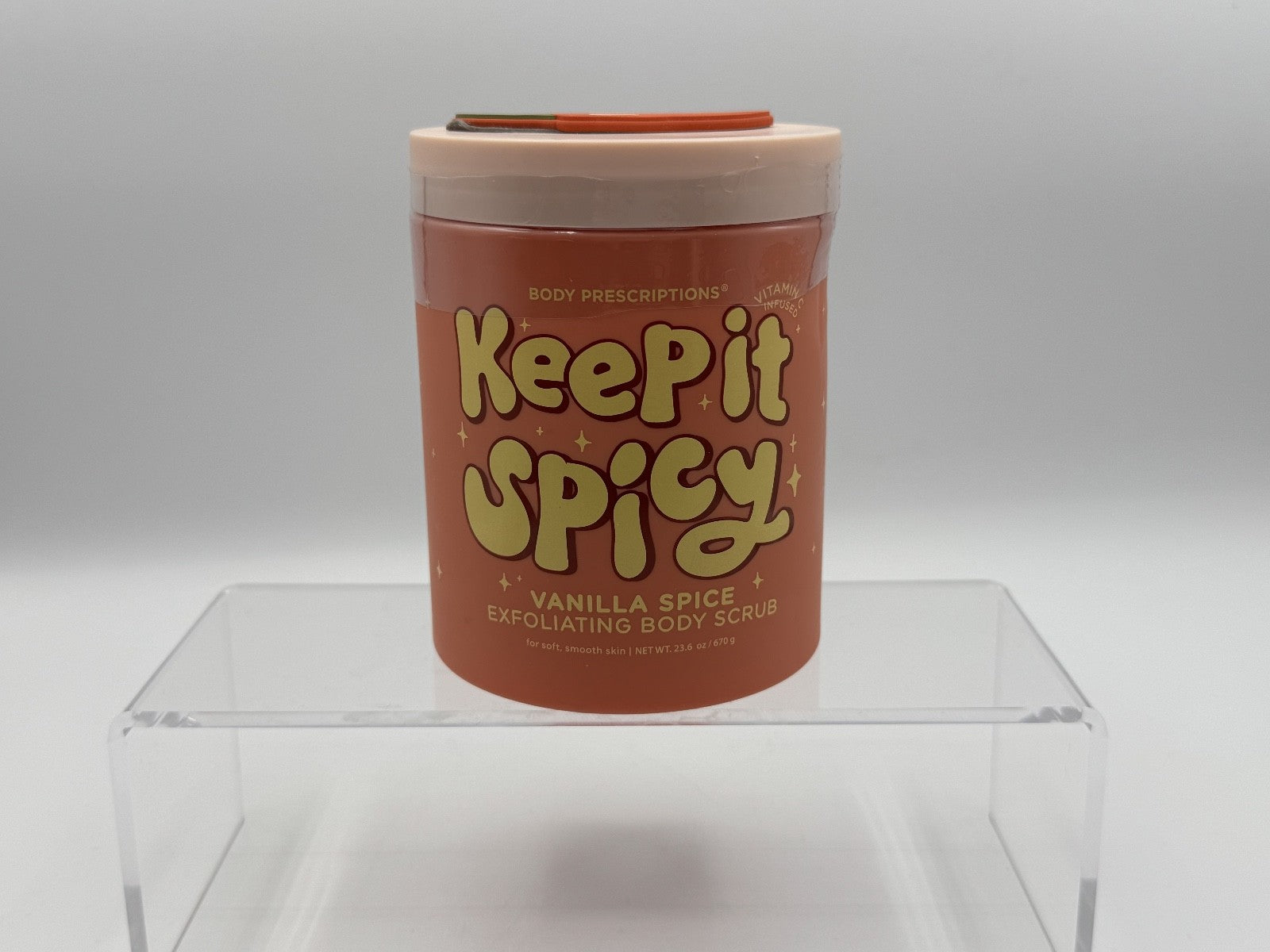 Body Prescriptions Keep It Spicy Exfoliating Vanilla Body Scrub, NEW 23.6oz