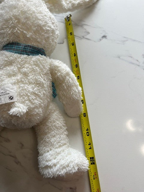 White Bunny Rabbit Plush Floppy Ears w/ bow tie, Stuffed Animal Toy PRE-OWNED