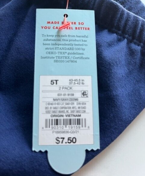 2 Pair-Cat & Jack  Kids Unisex Girls/Boys Tumble Bike Shorts 5T Navy & Gray  NEW
