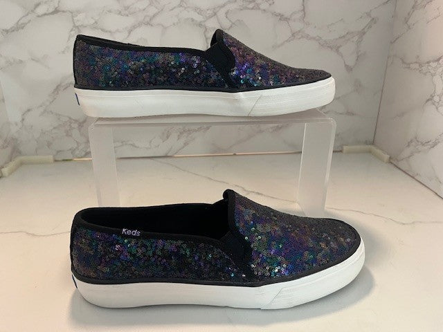 Keds Women's Double Decker Slip-on Sequin Sneak Dream Foam Foot Bed Size 7, NWOB