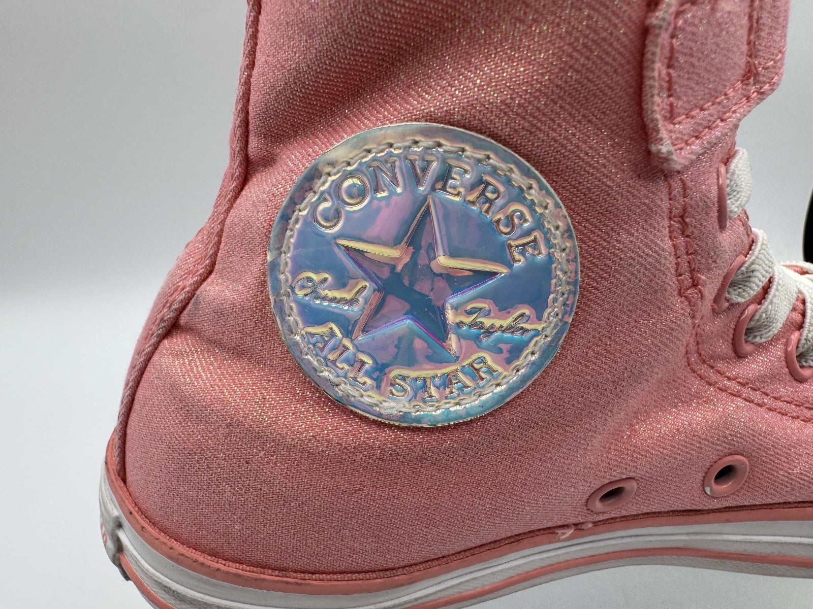 Converse Chuck Taylor All Star 1v High Top Pink Girls Size 3, Sneakers Pre-owned