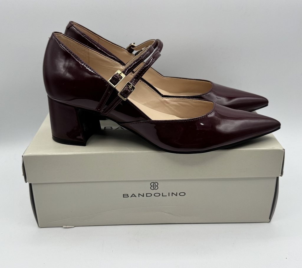 Bandolino Mary J Smith Dark Red, Size 7M Women's Pumps w/Block Heel NIB-006
