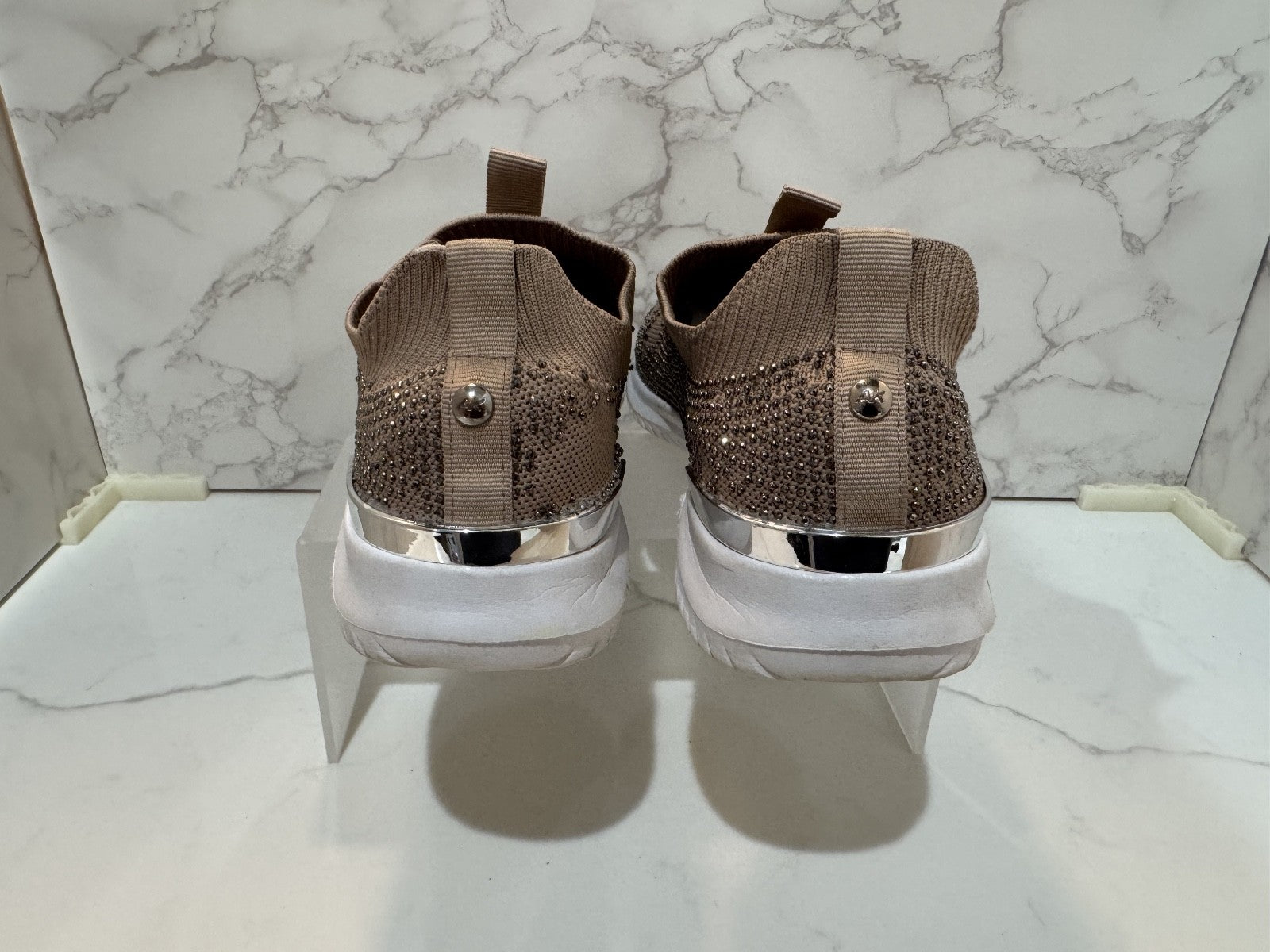 Women's Anne Klein Flex Rose Gold Sparkle Shoes Slip on Size 6M,Pre-owned, READ