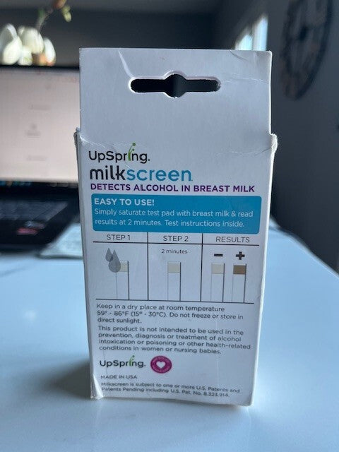 UpSpring Milkscreen Test Strips Detect Alcohol in Breastmilk 20 Strips 5/25