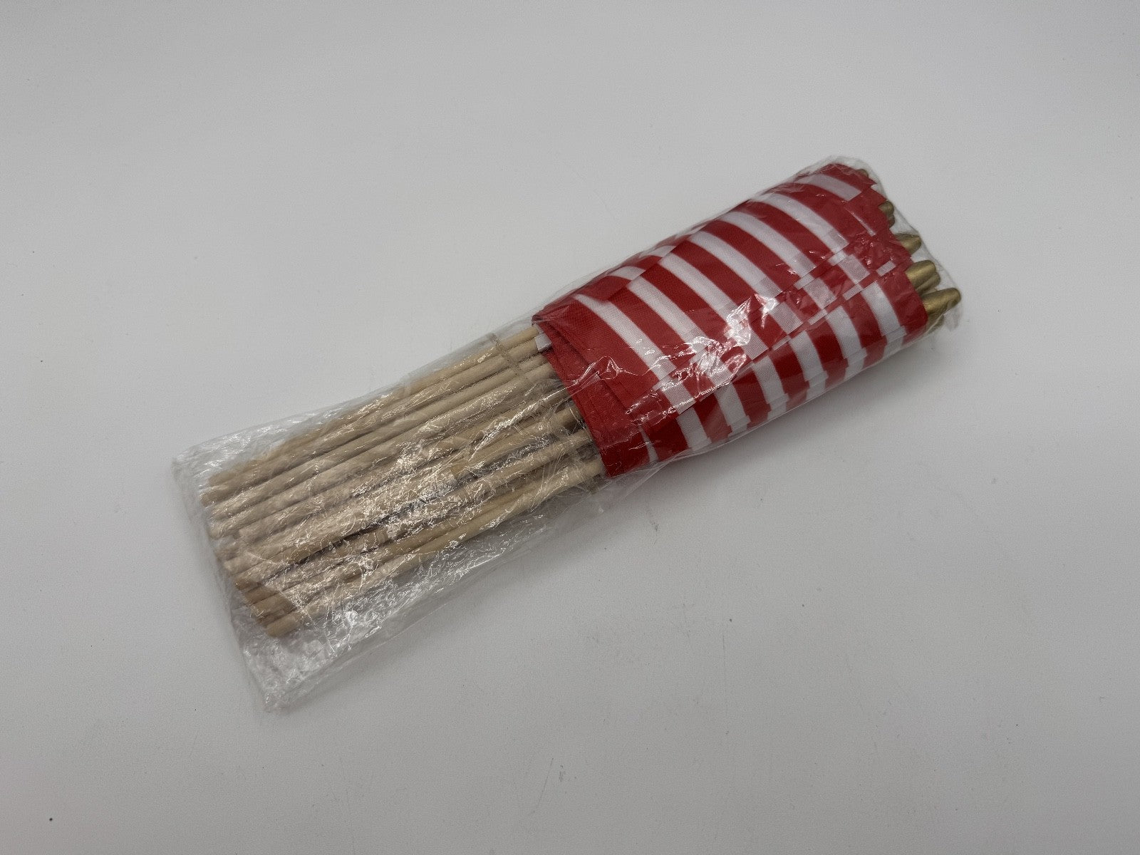 25 Pack Small Mini American Flag on Wooden Stick Miniature Handheld US USA Flags