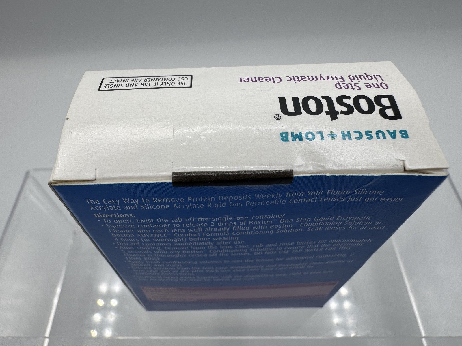 Bausch + Lomb Boston One Step Liquid Enzymatic Cleaner Removes Protein, NIB
