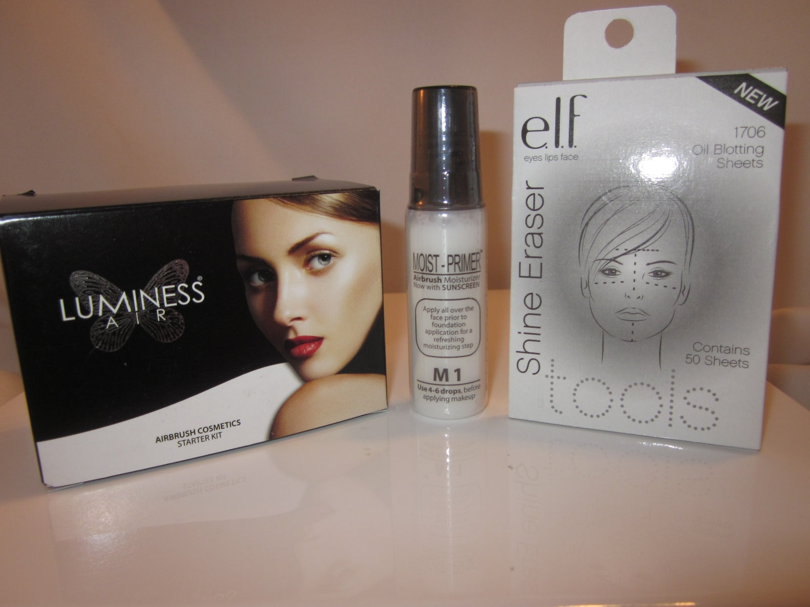  Luminess Air Airbrush Makeup Moisturizer M1 Primer .55oz wBonus Blot Sheets 50c