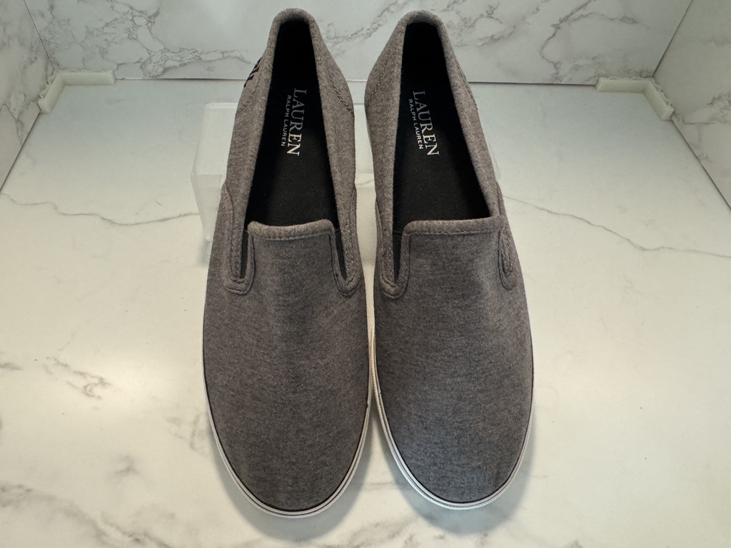 Ralph Lauren Janis Sneaker Shoe Slip-On Gray Chambray Women's Size 10B, Pre-owne