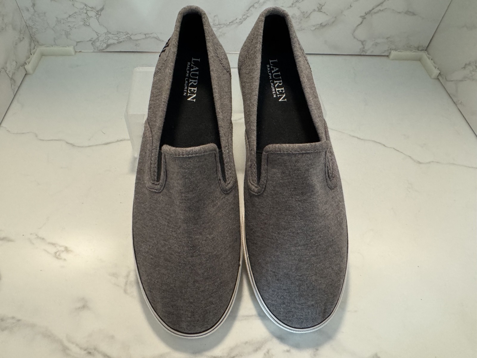 Ralph Lauren Janis Sneaker Shoe Slip-On Gray Chambray Women's Size 10B, Pre-owne