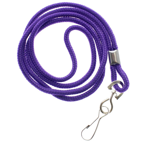 100 Premium Round ID Badge Neck Lanyards for Card Holders & Name Tags J Hook 36"