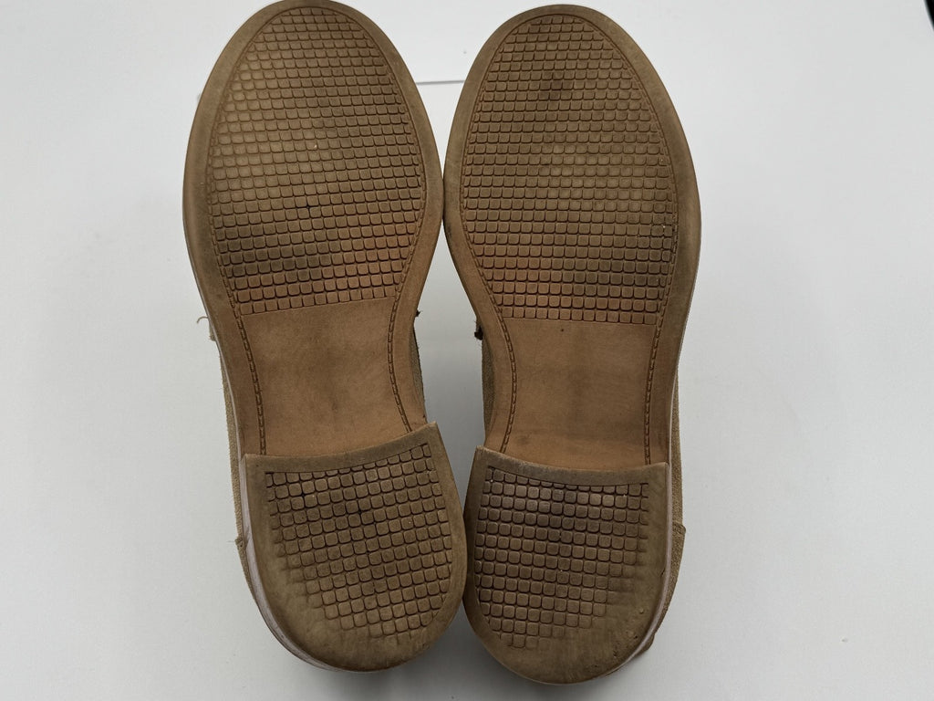 Steve Madden Kalon Tan Suede Loafer Woman's Size 8M, Slip-on w/Chain, Pre-owned