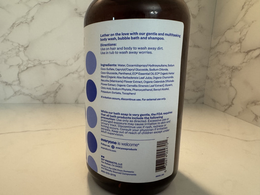 Everyone 3 In 1 Body Wash, Bubble Bath Soap & Shampoo Lavender & Mint 32 Oz NEW