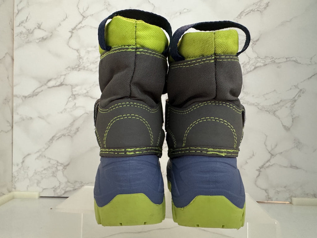 Cat & Jack Toddler Boys Sz 6 Monster Winter Snow Boots Thermolite Blue And Green
