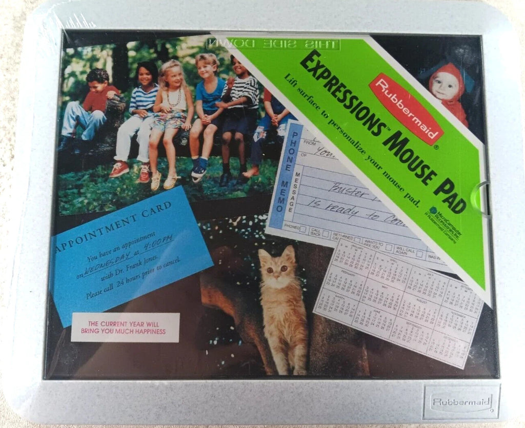 Rubbermaid Expressions Mouse Pad, Holds 8x10 Photo, Hard Plastic Non-slip SEALED