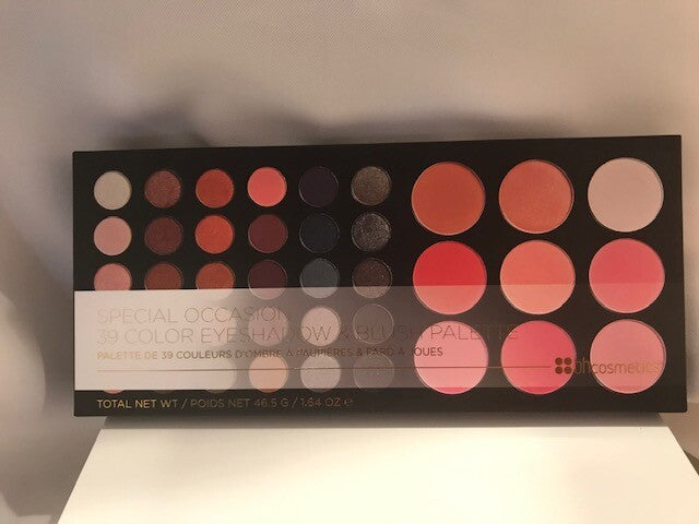 BH Cosmetics 39 Color SPECIAL OCCASION Blush & Eyeshadow+ 2 Brush+Beauty Sponge