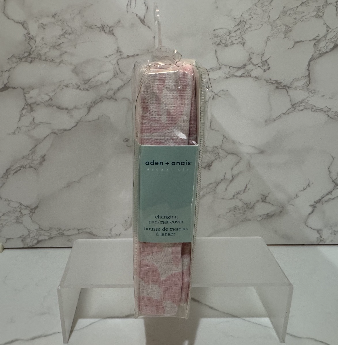 Aden + Anais Essentials Changing Pad / Mat Cover, Pink/White Flowers, New Sealed
