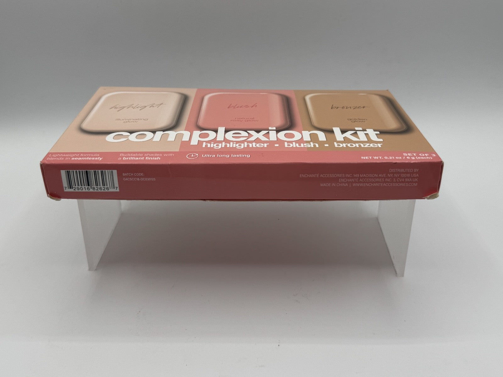 3 Pcs• Complexion Kit Highlighter, Blush, Bronzer, Contour Powder Makeup Cubes