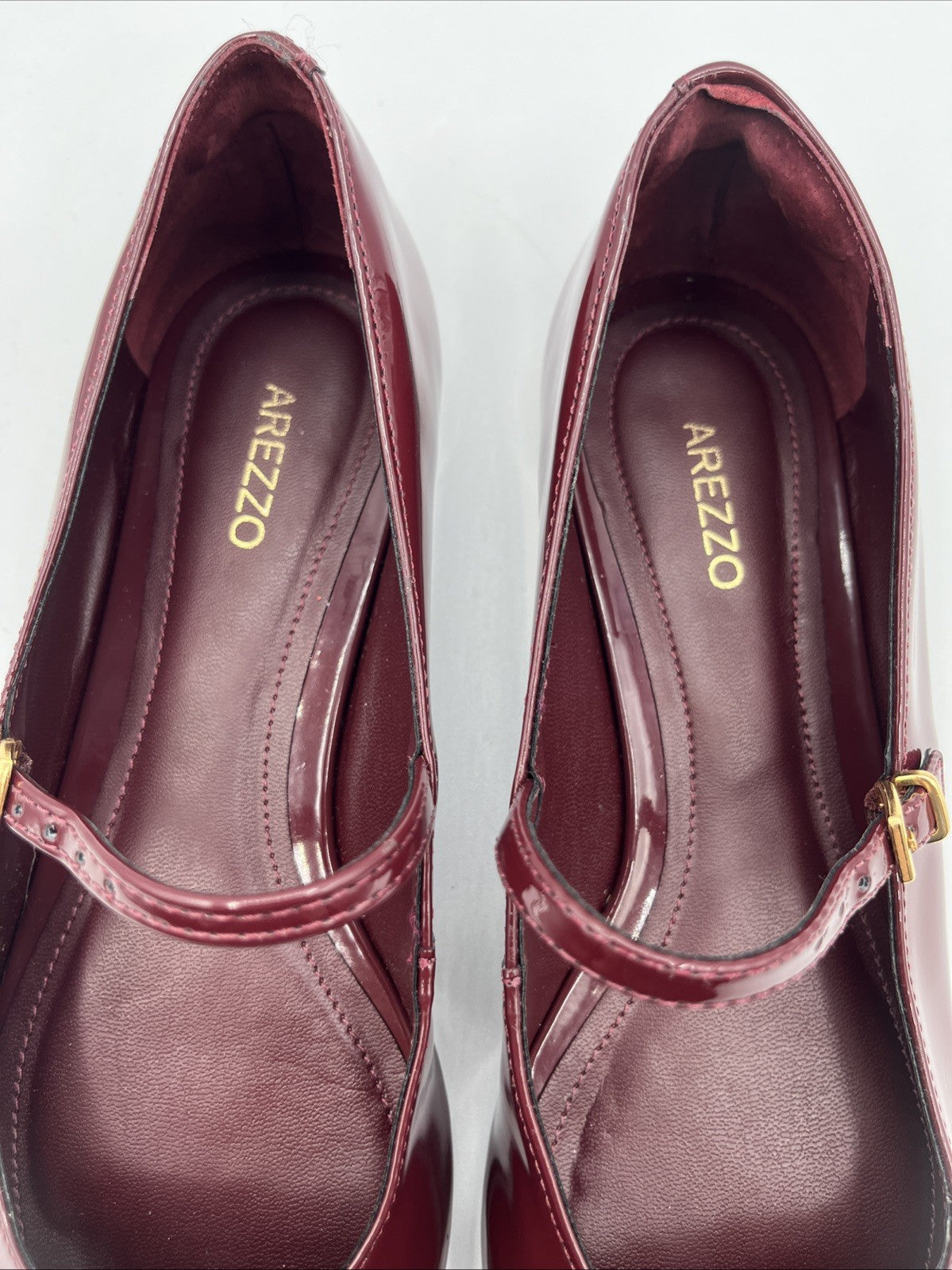 Arezzo Womens Tori Ballet RUBY Patent Leather Ballet Flats Sz. 7.5 w/Buckle, NIB