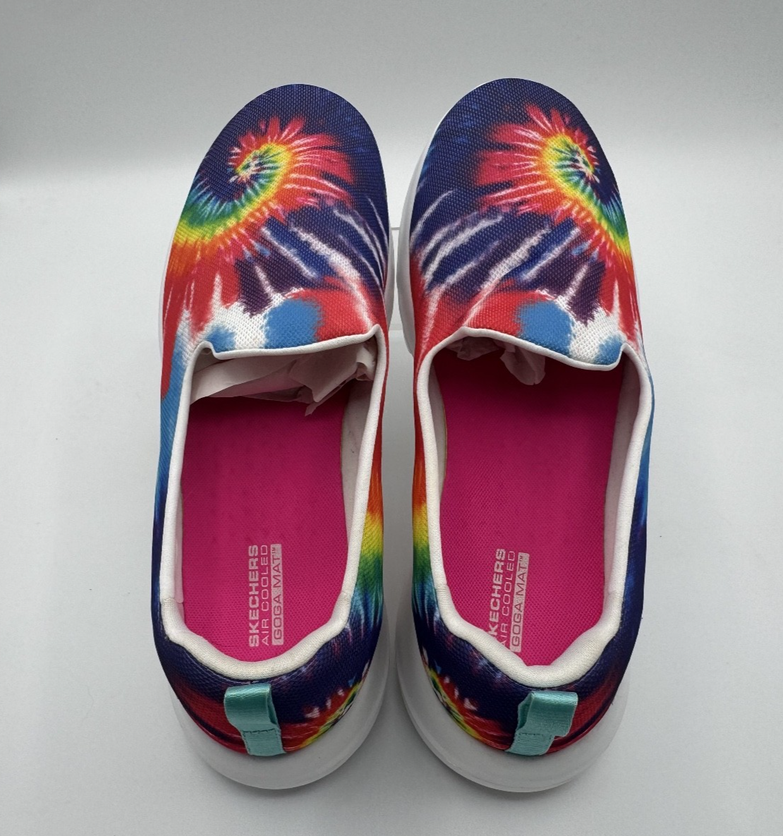 SKECHERS Women's Go Walk Joy Fun Energy Tie-Dye Multi Slip On Sneakers -Size 11