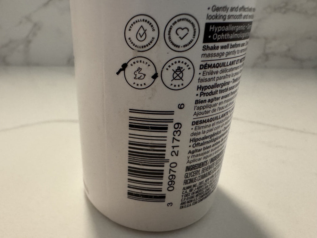 Almay Moisturizing Makeup Remover Cleanser Dermatologist Tested &Fragrance Free