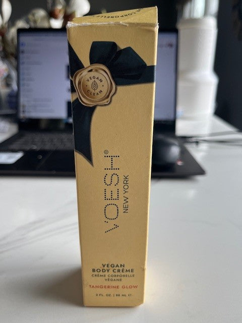 NEW SEALED VOESH NEW YORK VEGAN BODY CREME- TANGERINE GLOW, 3 oz -SEALED NEW