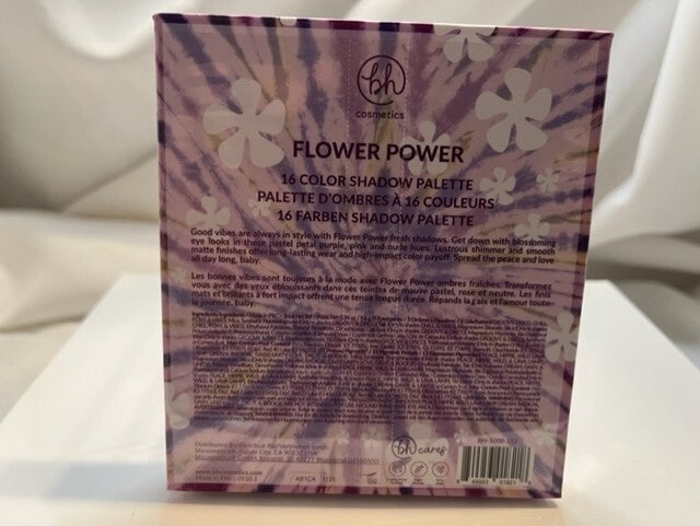 BH Cosmetics Flower Power Eyeshadow Palette 16 Color w/Free Eyeshadow Brush