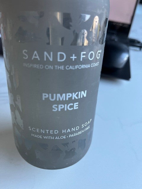 Sand + Fog Pumpkin Spice Scented Hand Soap FALL SCENT, Aloe & ParabenFree SEALED
