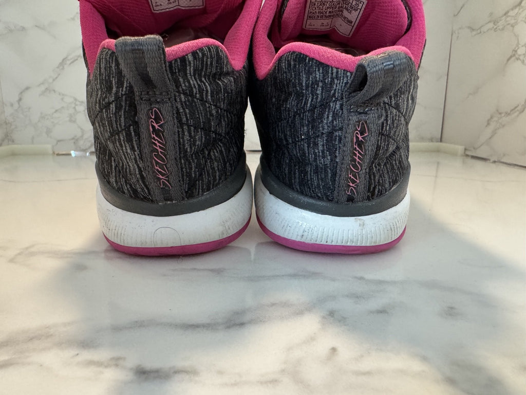 Skechers Flex Appeal 3.0 Lite Weight Black Pink Sneakers Shoes Womens Size 6