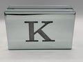 American Atelier Jewelry Monogrammed Mirrored Trinket Box Letter "K" 8x5 Pre-own