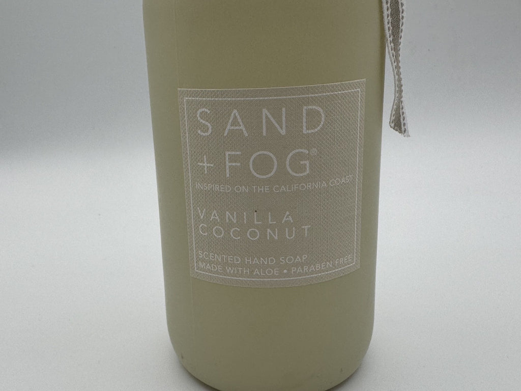 Sand & Fog Scented Vanilla Coconut Liquid Hand Soap, New Exp. 2028