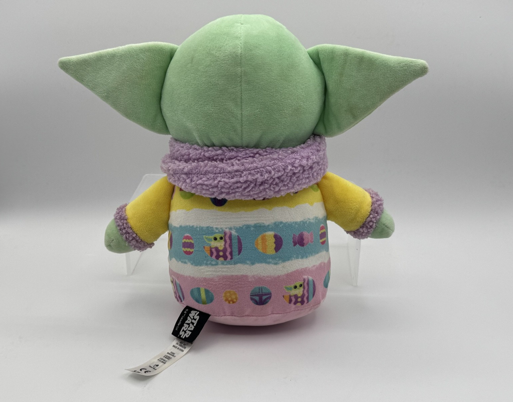 Baby Yoda Grogu Easter Plush 8" Star Wars Mandalorian Colorful Eggs, Stuffy