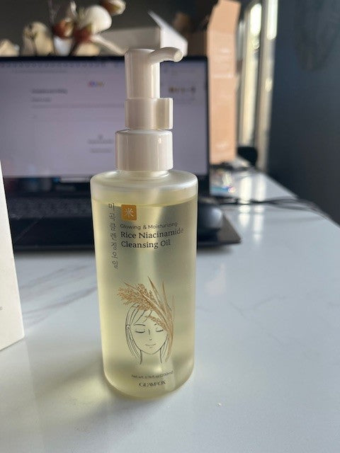 GLAMFOX Rice Niacinamide Cleansing Oil 6.76 oz Glow Moisturizing NIB EXP 04/27