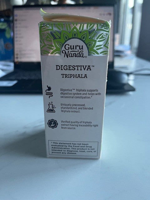 Guru Nanda Digestiva Triphala 240 Tabs 600mg Helps Digestive Antioxidants SEALED