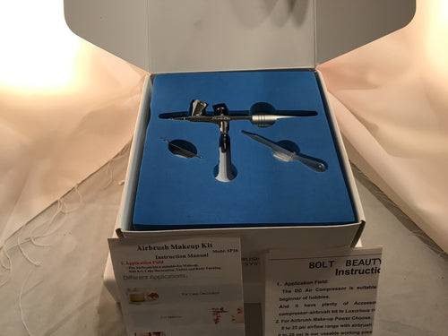 Airbrush Beauty Pink Pro 3 speed Airbrush System w/5 Sample of Luminess makeup 