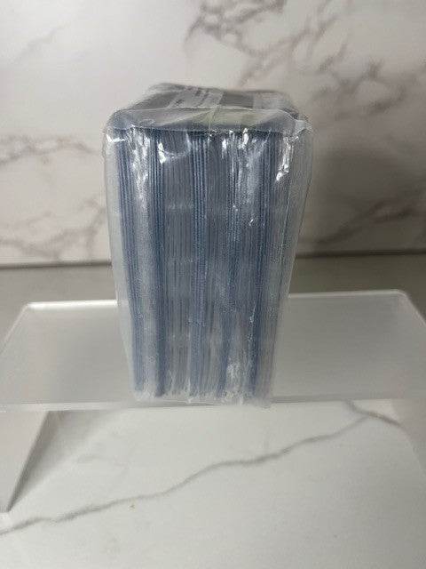 Clear Horizontal ID Badge Holder, Plastic, Standard Size, 50 Pieces - New Sealed