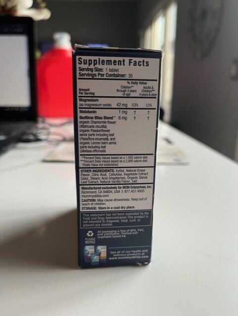 Kids’ Sleep Chewable, Melatonin Magnesium, 3+ Yrs Grape Sugar Free Exp:01/26