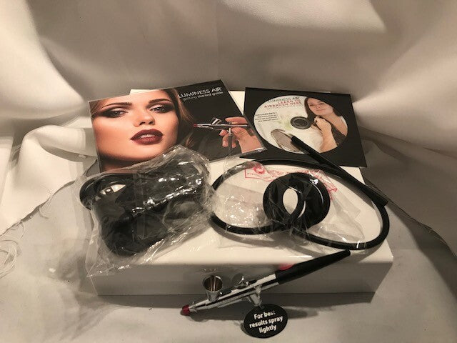 Luminess Air Airbrush Basic Speed Black System & No drip Stylus w/3pc Med Kit  