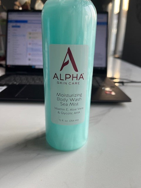 Alpha Skin Care Moisturizing Body Wash Sea Mist Aloe Vera Vitamin E 12 oz Sealed