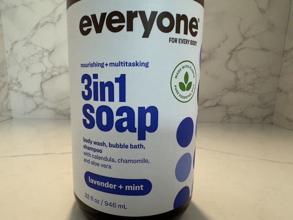 Everyone 3 In 1 Body Wash, Bubble Bath Soap & Shampoo Lavender & Mint 32 Oz NEW