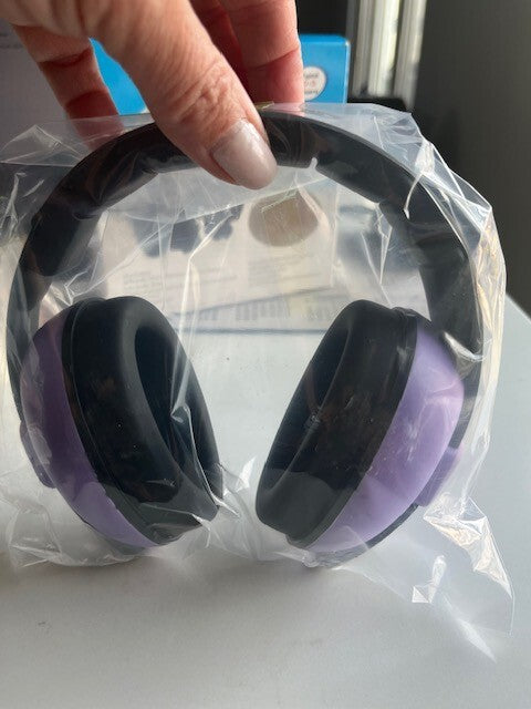 Happy Baby Safety Adjustable Ear Muffs Hearing Protection 0-3yrs. Purple SEALED