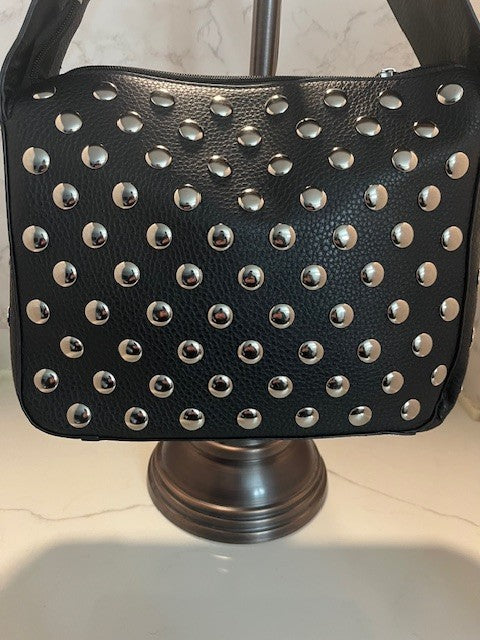 Studded Y2k Shoulder Bag 90s Punk Women Shoulder Purse Vegan Leather - NEW