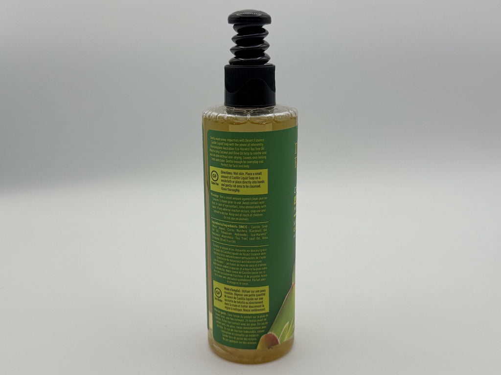 Desert Essence Castile Liquid Soap for Face & Body, Tea Tree Oil, New 8.5 fl oz