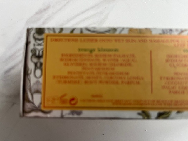 Well Body Co. Orange Blossom, Coconut Vanilla,Honey Almond Bar Soap Trio 5oz ea.