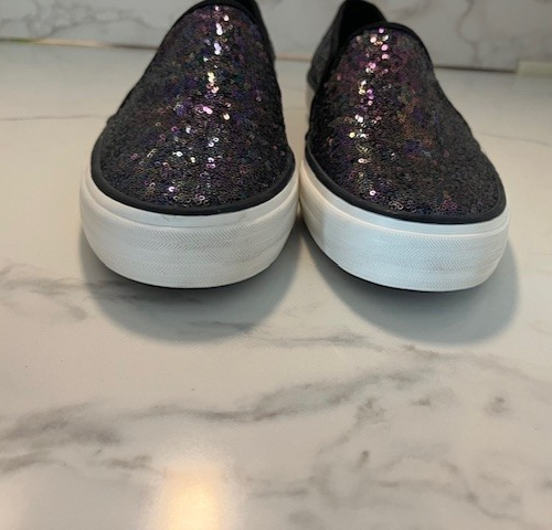 Keds Women's Double Decker Slip-on Sequin Sneak Dream Foam Foot Bed Size 7, NWOB
