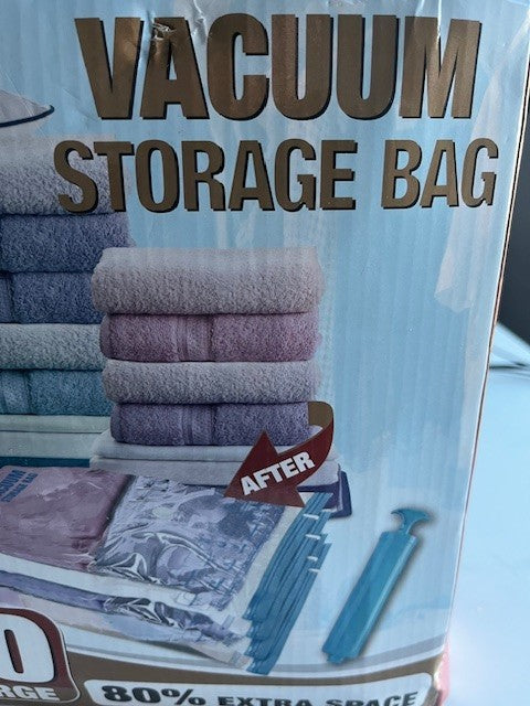 NEW 10 Pack Large Vacuum Storage Bags w/ Pump Space Saver Travel College Packing